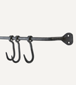 LOKE Stång med krokar M, Svart