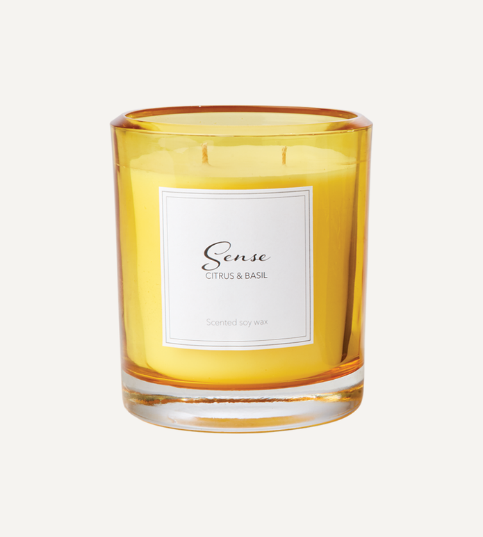 SENSE Doftljus Citrus & basil, Gul