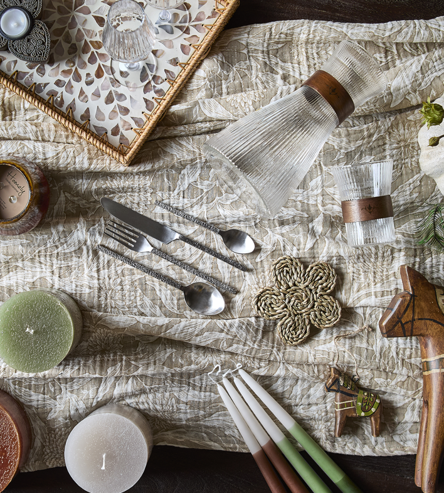 AGNES Bordsduk, Beige 250x150