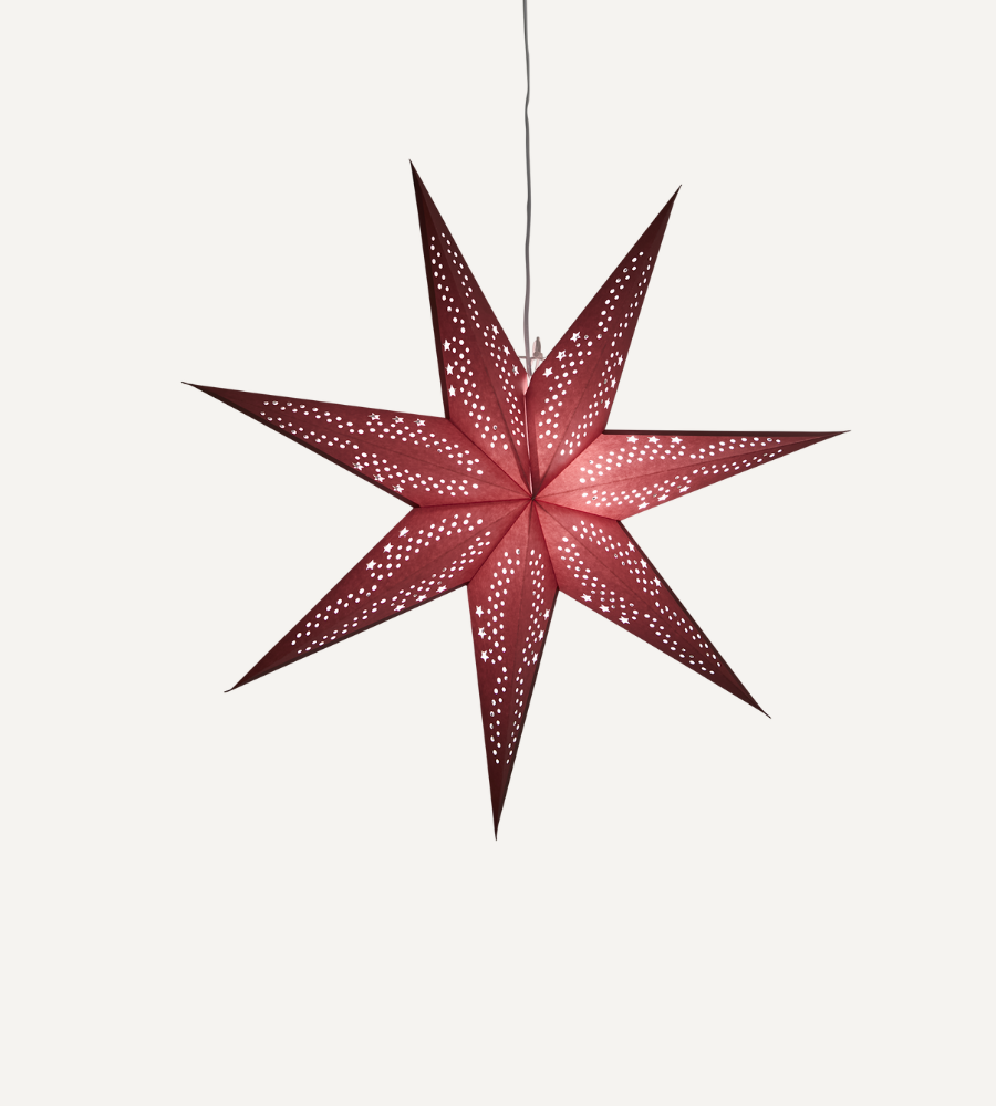 UNI Adventsstjärna, Röd Ø60xD20 cm