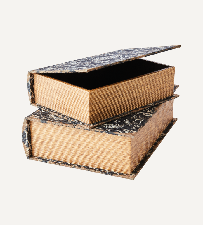 BROOKE Boklåda, set om 2, Svart