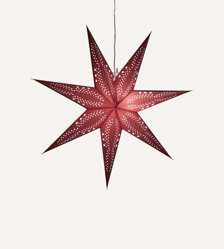 UNI Adventsstjärna, Röd Ø75xD22 cm