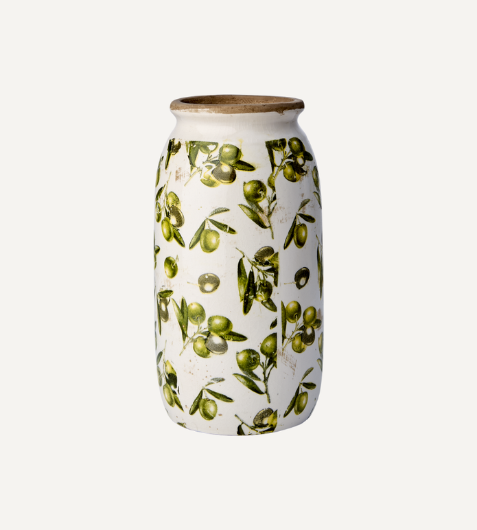 OLIVE Vas, Vit/grön