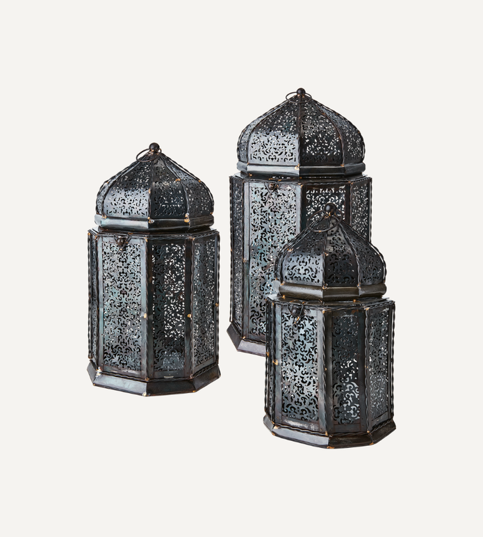 ORYX Lykta, Svart SET OM 3