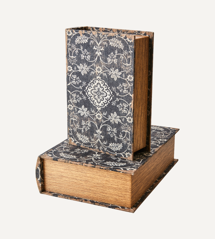 BROOKE Boklåda, set om 2, Svart