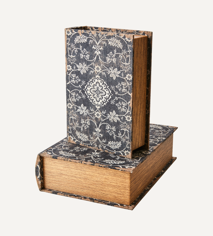 BROOKE Boklåda, set om 2, Svart