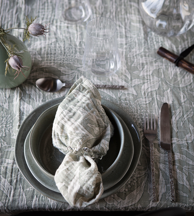 AGNES Bordsduk, Grön 250x150