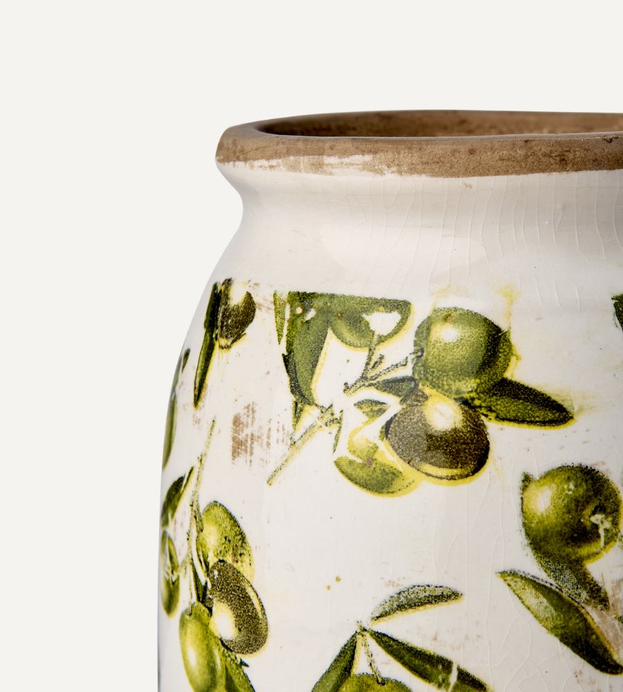 OLIVE Vas, Vit/grön