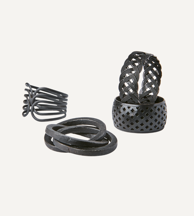 ODIN Servettring, Svart 4-PACK