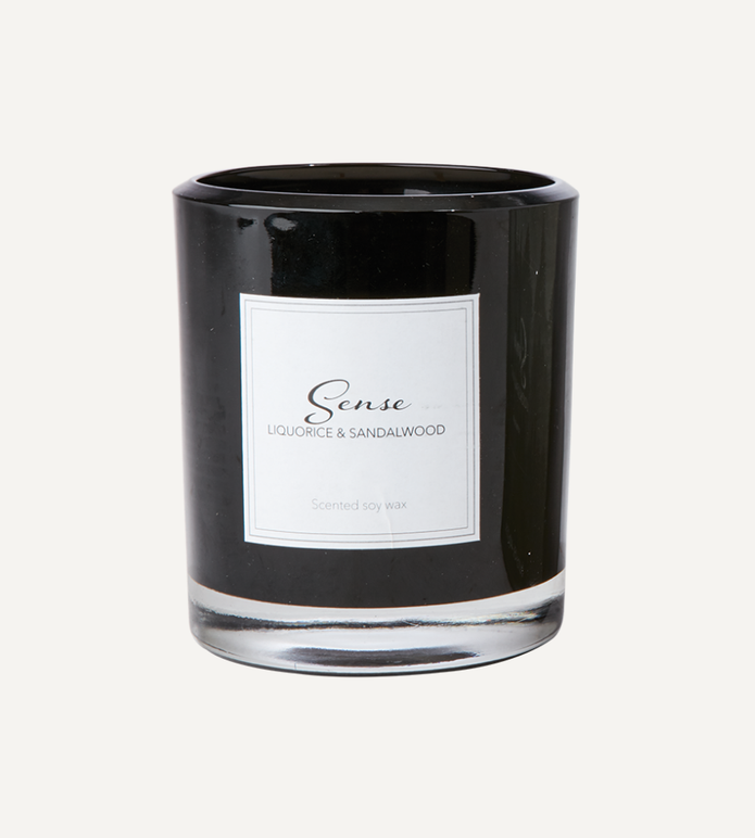 SENSE Doftljus Liquorice & sandalwood, Svart