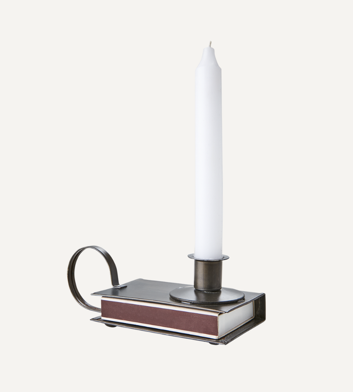 THOMAS Tändsticksaskhållare/ljusstake, Svart