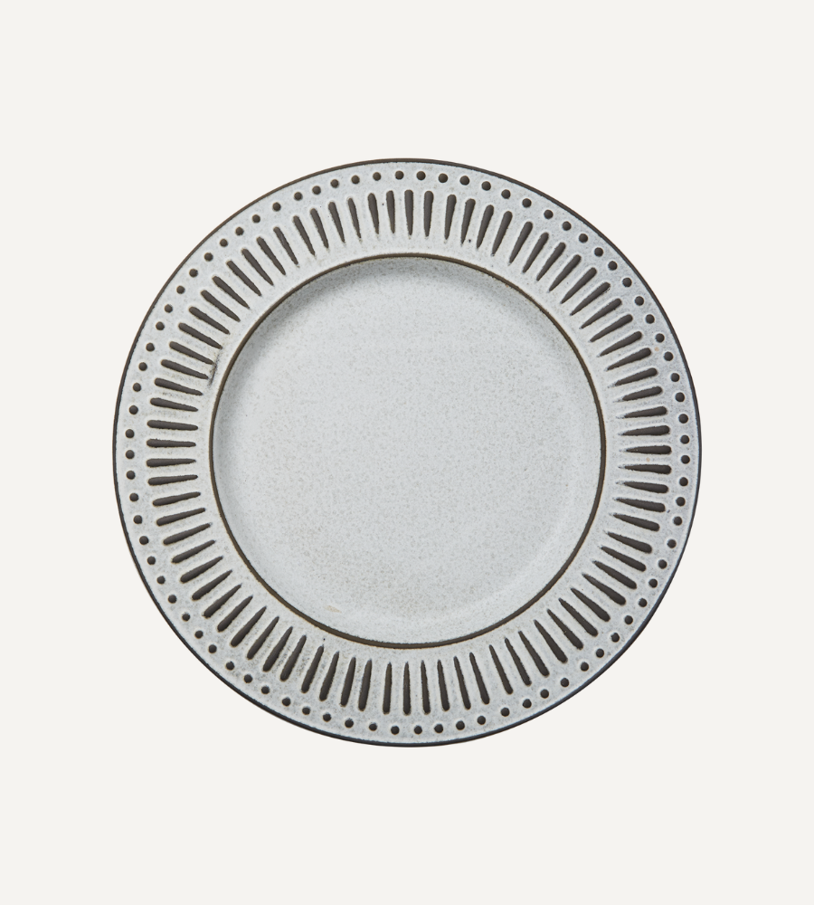 ANTONIA Tallrik Ø28, Grå/elfenben 6-PACK