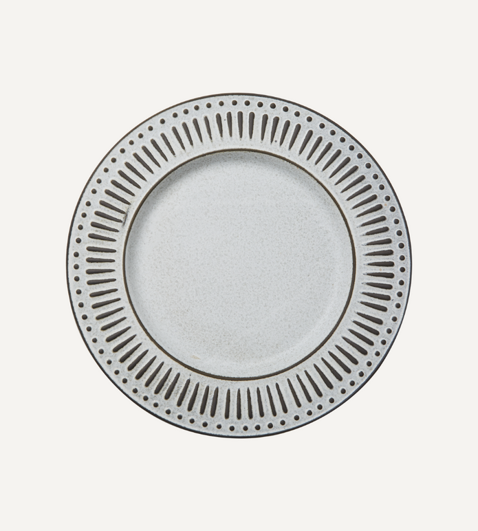 ANTONIA Tallrik Ø28, Grå/elfenben 6-PACK