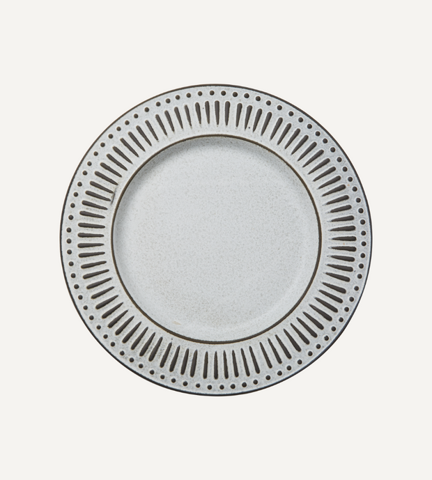 ANTONIA Tallrik Ø28, Grå/elfenben 6-PACK
