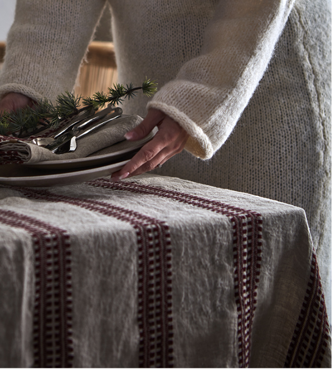 NOEL Julduk, Röd/lingrå 250x140