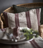 NOEL Kuddfodral, Röd/natur L50xW50 cm