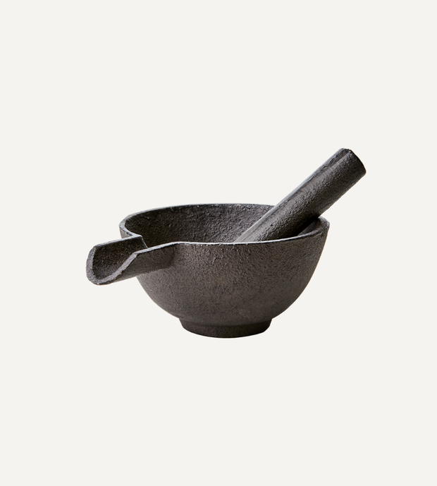 FREJ Mortel dekoration L, Brun/svart