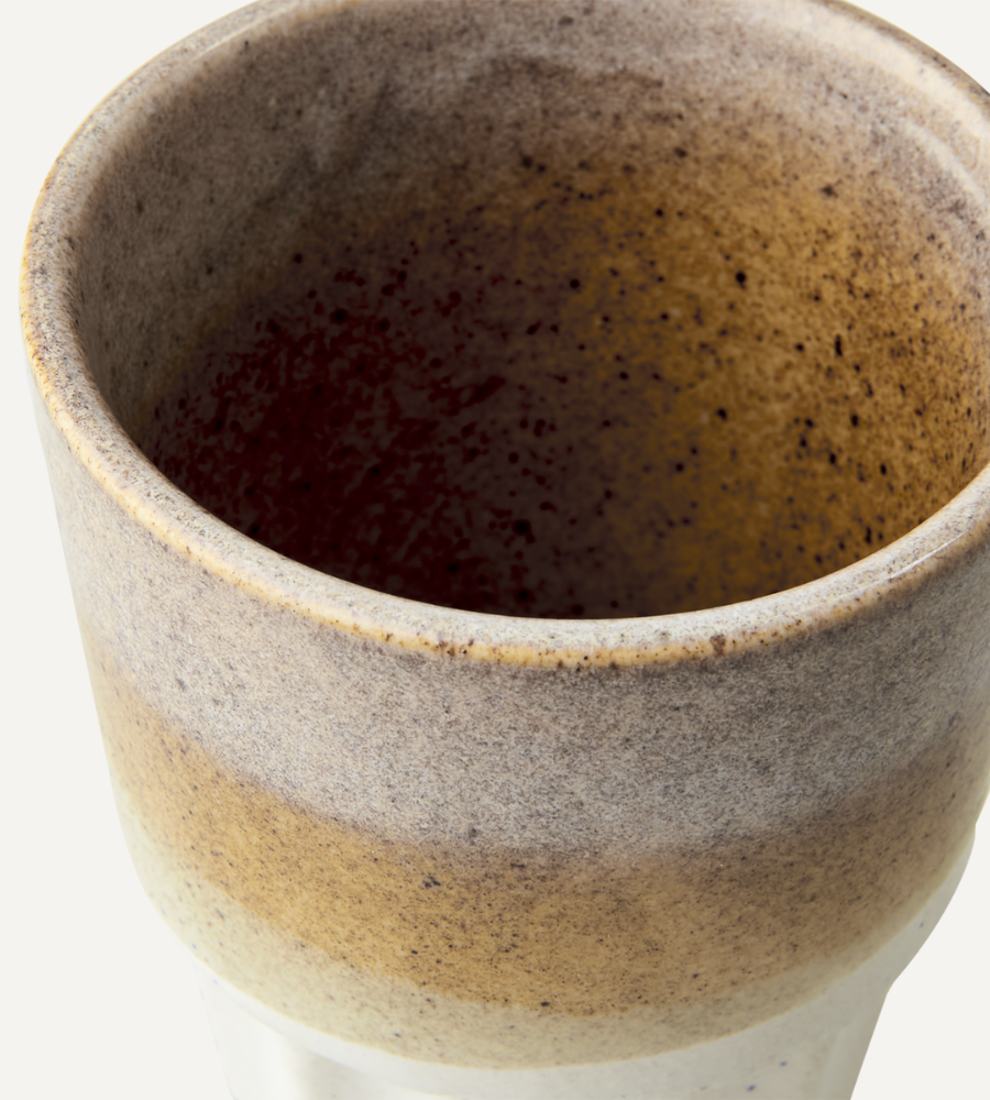 COSTA Kopp M, Elfenben/senapsgul Ø6xH9 cm - 12-PACK