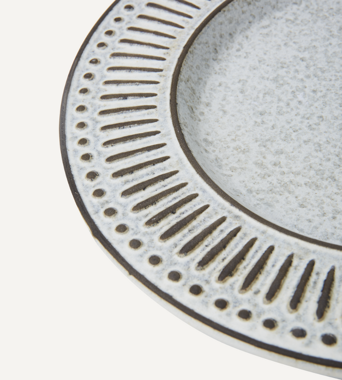 ANTONIA Tallrik Ø21, Grå/elfenben 6-PACK