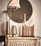 PIPER Ljusstake/vas, Kopparfärgad/svart