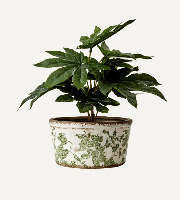 VICTORIA Kruka Vit/grön