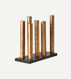 PIPER Ljusstake/vas, Kopparfärgad/svart