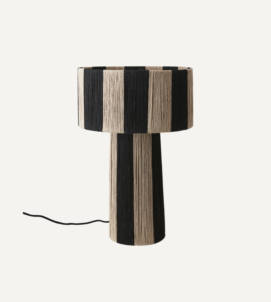 JULLAN Bordslampa M, Svart/natur