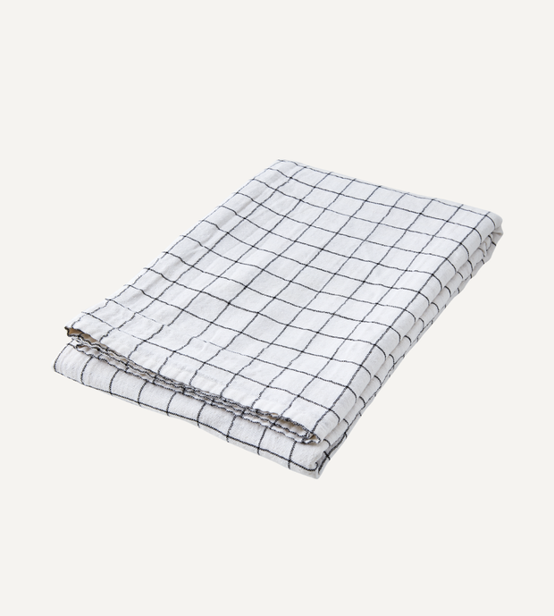 ELSA Bordsduk, Vit/svart 220x140