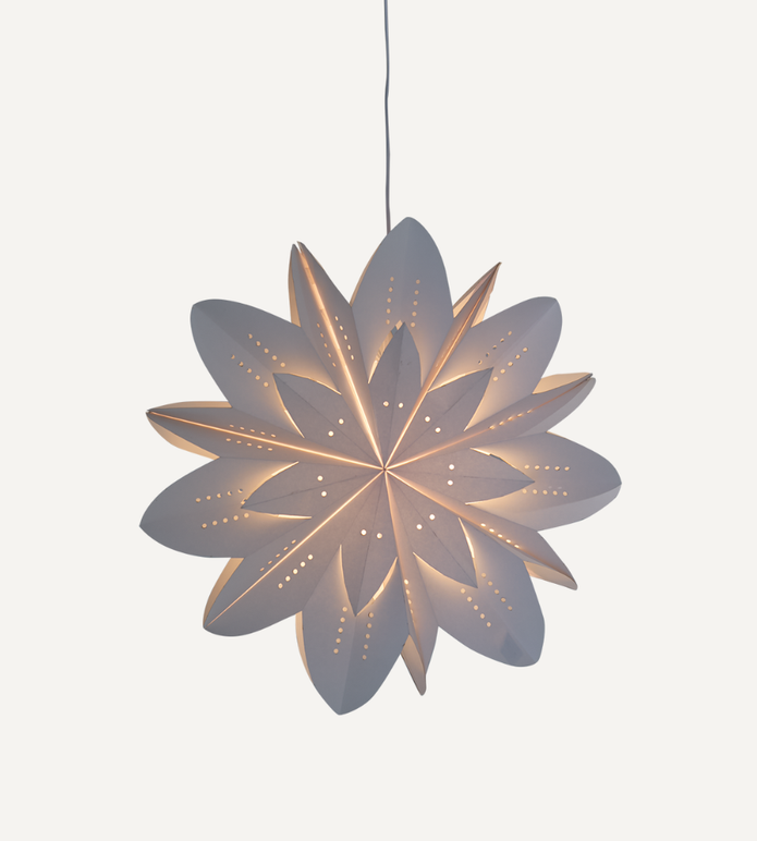 Adventsstjärna, Vit Ø50