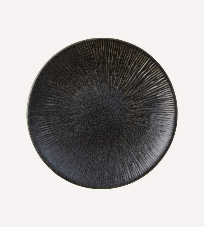 MATTEO Tallrik Ø27, Mörkbrun 6-PACK