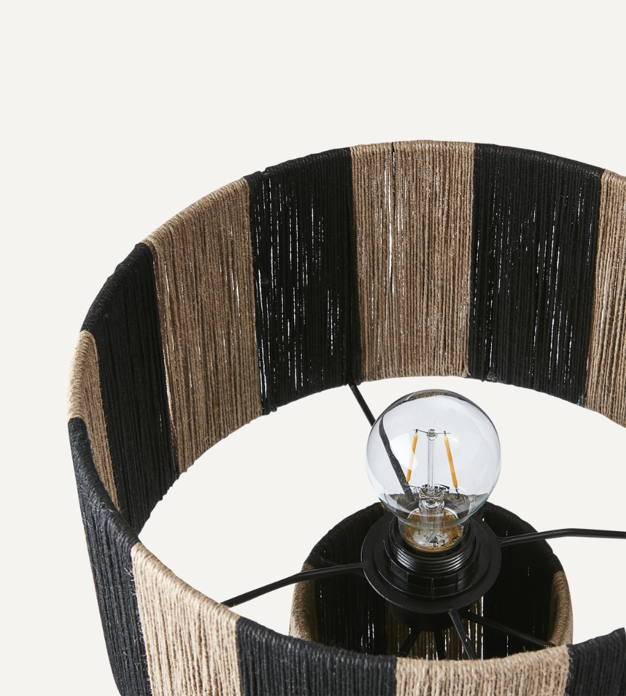 JULLAN Bordslampa M, Svart/natur