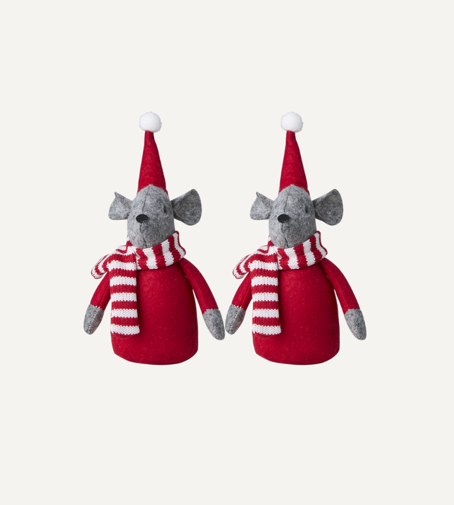 NOVELLA Julmus, Röd/grå 2-PACK