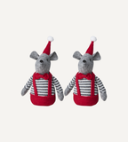 NISSE Julmus, Röd/grå 2-PACK