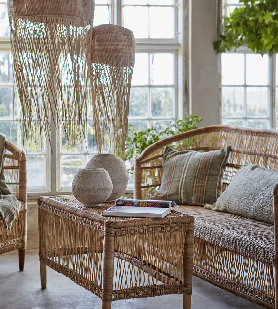 HILDA Randigt kuddfodral, flerfärgad 50x50