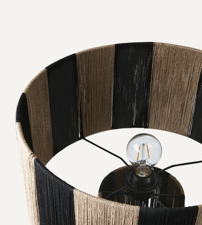 JULLAN Bordslampa L, Svart/natur