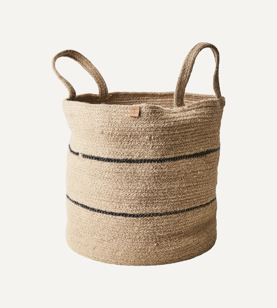 COLLECT Korg, set om 2, Natur/svart