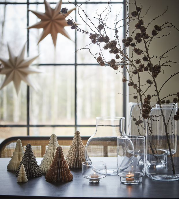 UNI Prydnadsgran L, Vit Ø16xH20 cm