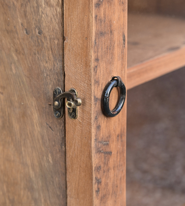 Väggvitrin / väggskåp återvunnet trä, H45 cm