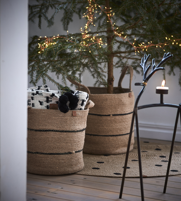 COLLECT Korg, set om 2, Natur/svart