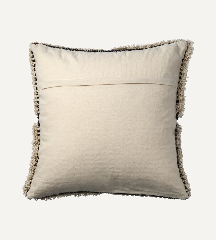 MINNA Kuddfodral, Elfenben/svart 50x50