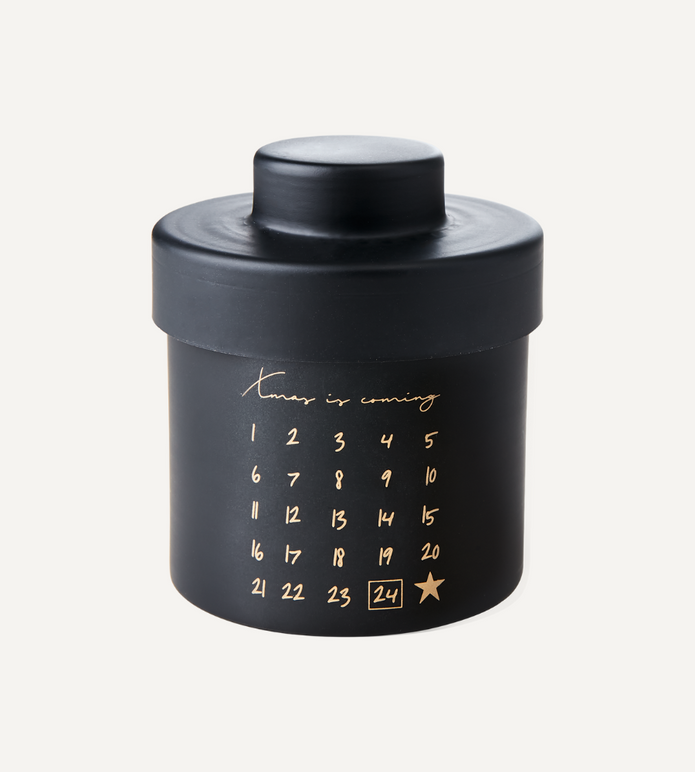 CALENDAR Doftljus Cinnamon & apple, Svart Storlek: Ø8xH10 cm