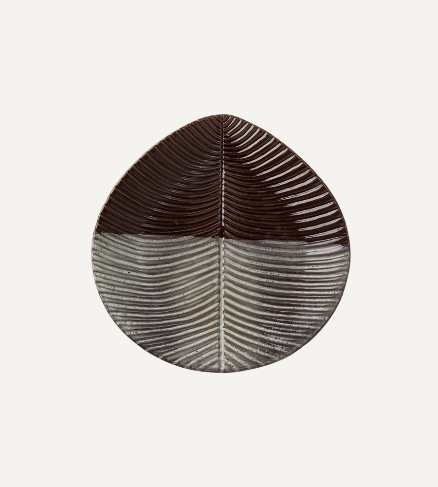 VILLE Tallrik Ø20, Brun/elfenben 6-PACK