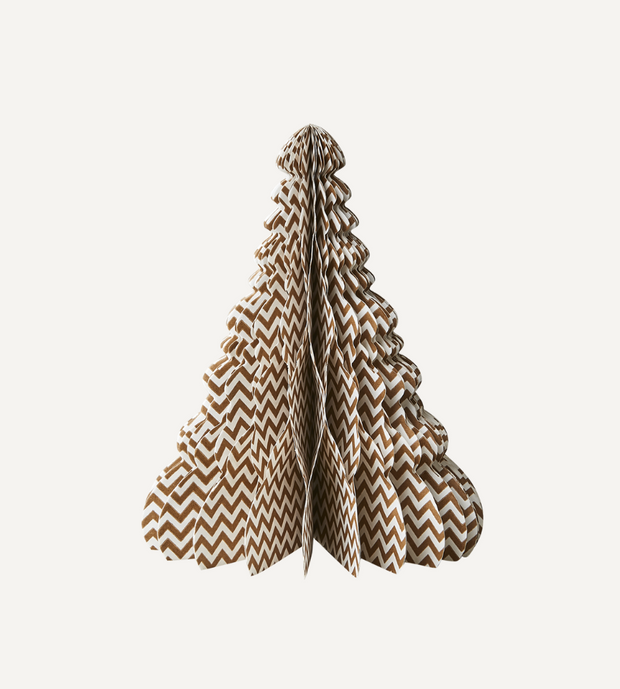 UNI Prydnadsgran L, Brun/vit Ø16xH20 cm