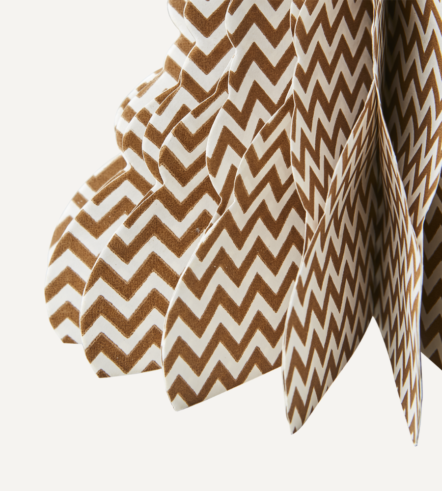 UNI Prydnadsgran L, Brun/vit Ø16xH20 cm