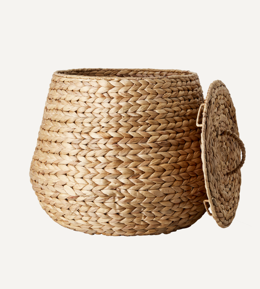 COLLECT Korg med lock, set om 2, Natur