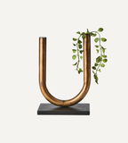 PIPER Ljusstake/vas, Kopparfärgad/svart