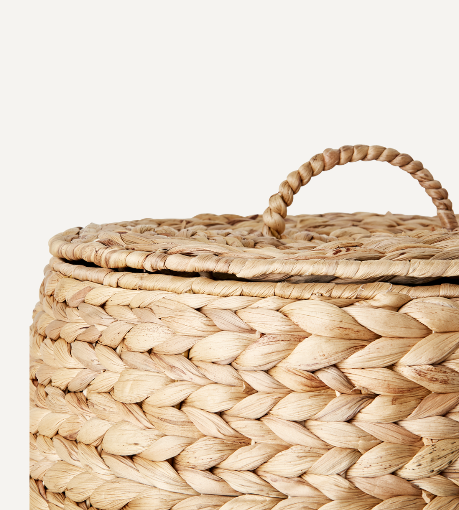 COLLECT Korg med lock, set om 2, Natur