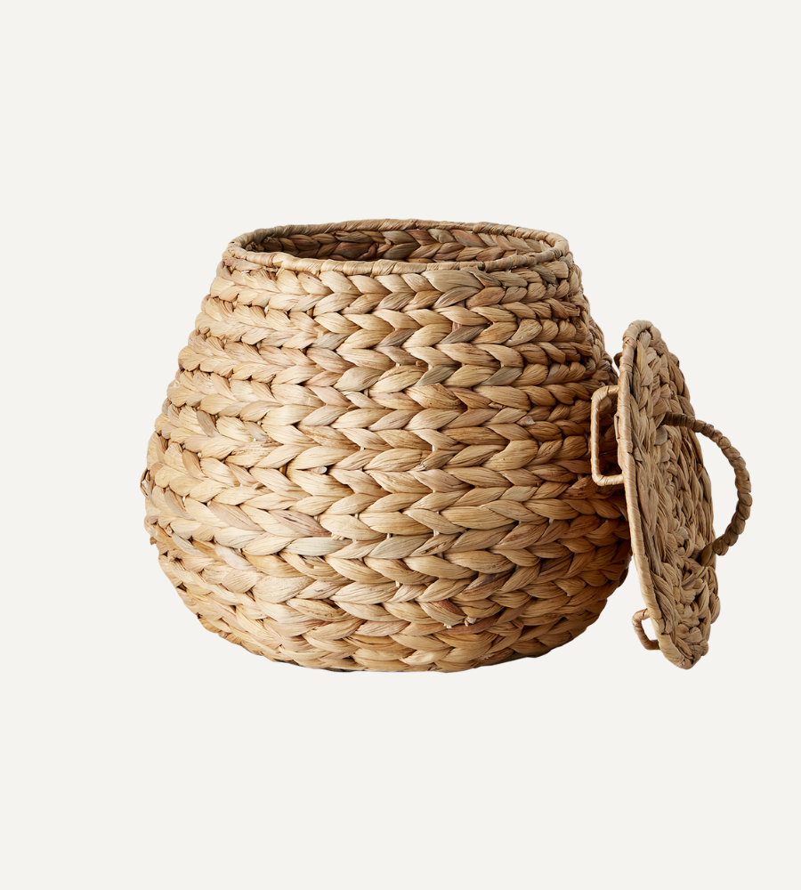 COLLECT Korg med lock, set om 2, Natur