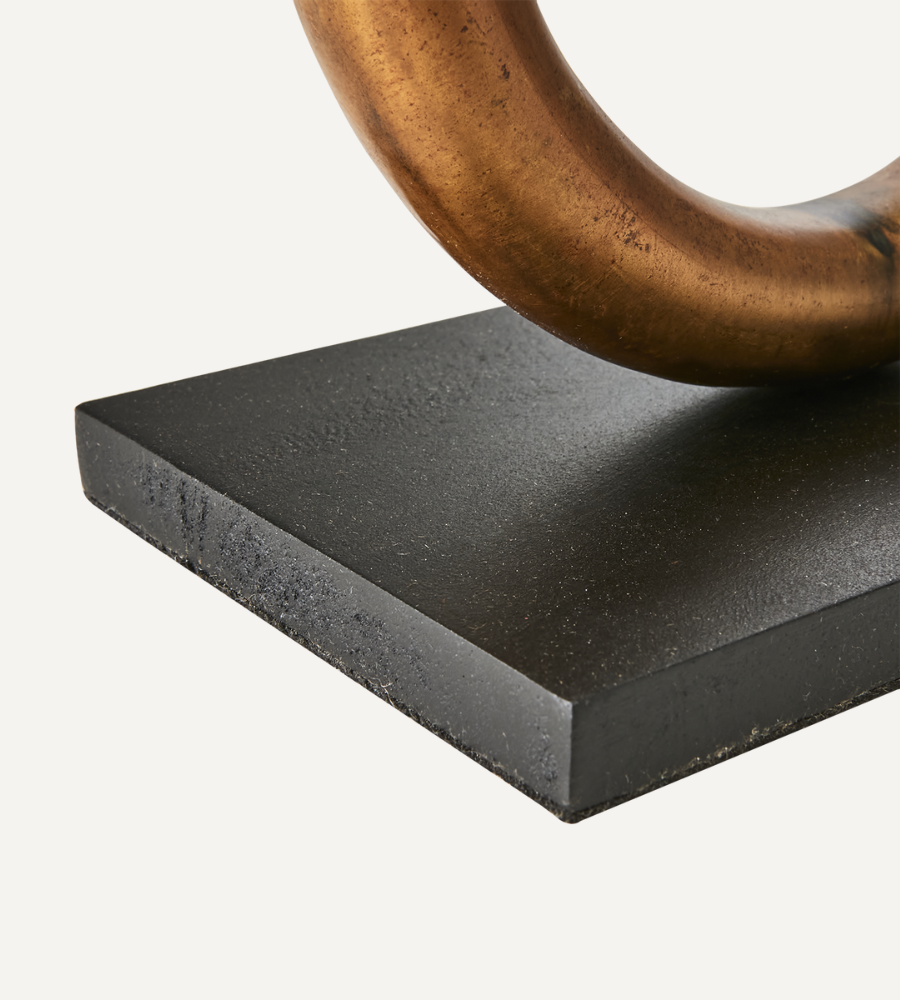 PIPER Ljusstake/vas, Kopparfärgad/svart