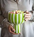 CIRCUS Skål på fot, Grön/vit